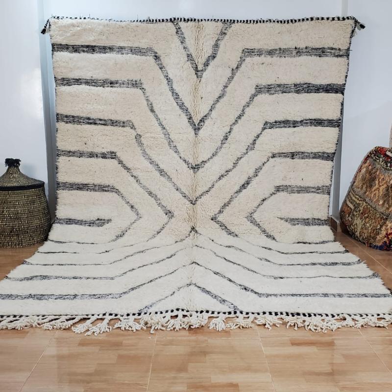 White Kadir Marokkaans handgemaakt tapijt